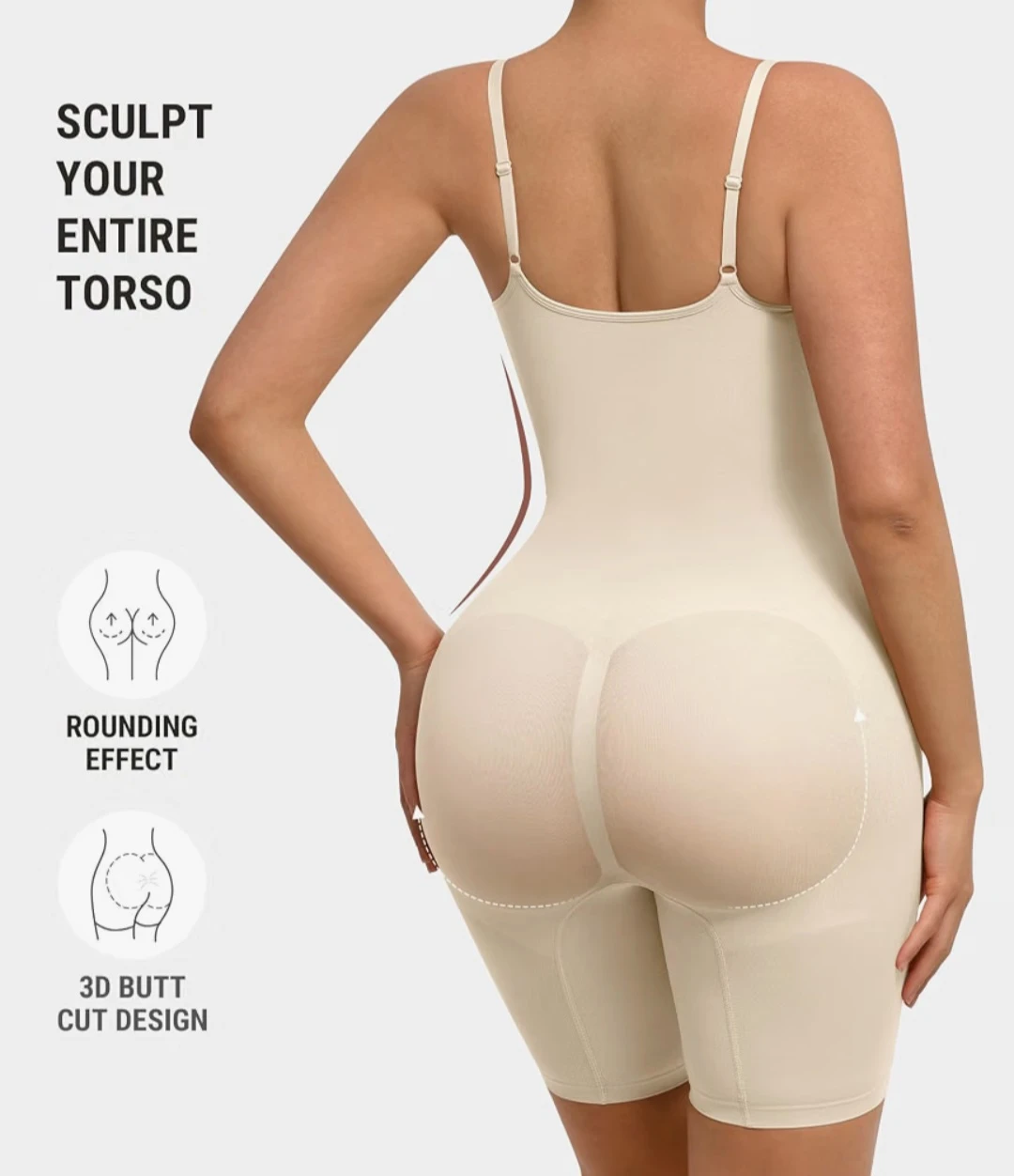 New Beige Full Body Shapewear XXS-XS Woman's - photo 2