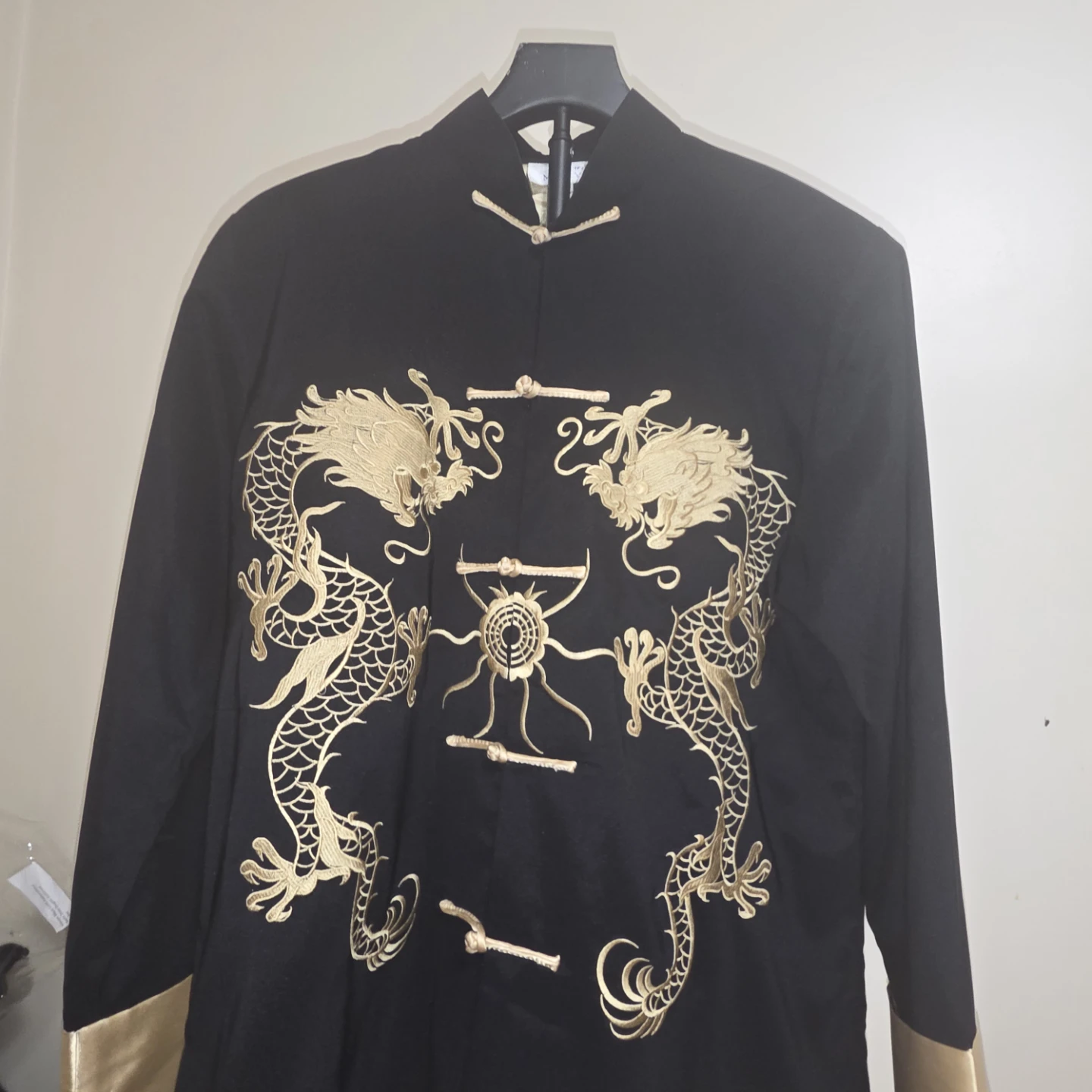 Black and Gold Embroidered Dragon Jacket - photo 2