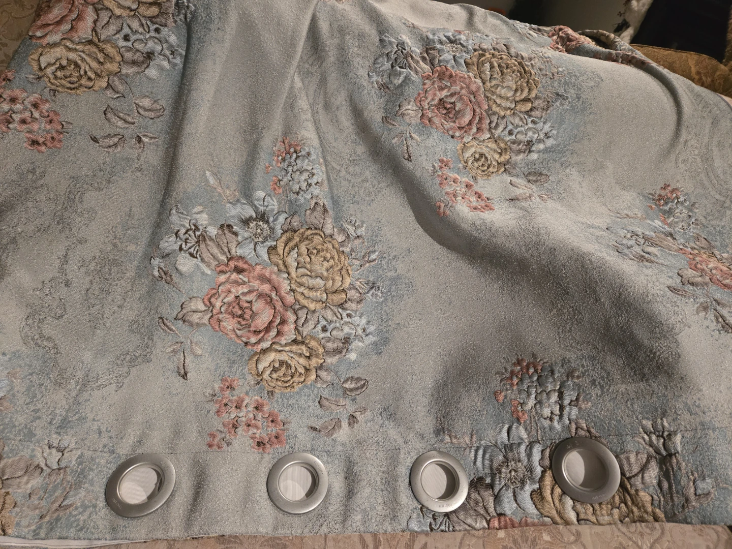 Floral Jacquard Grommet Curtains - photo 3