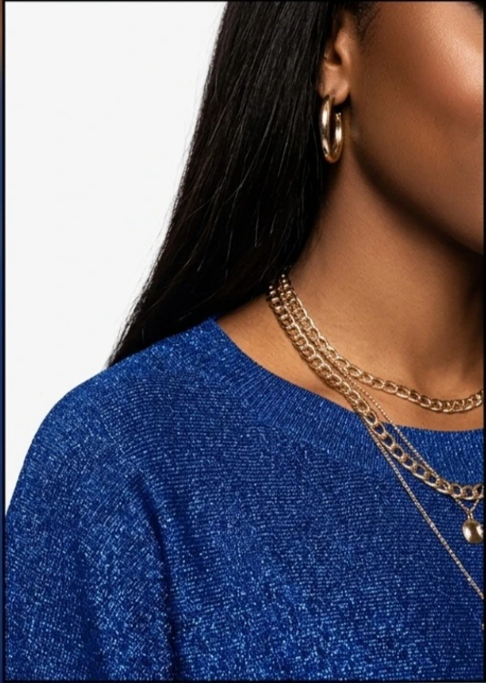 🦋 New Blue Sparkle Sweater - photo 2