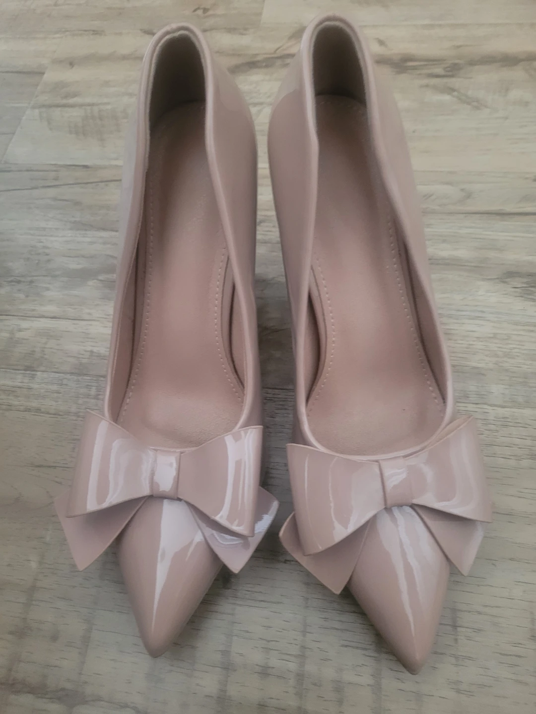 Nude Patent Bow Heels - photo 3