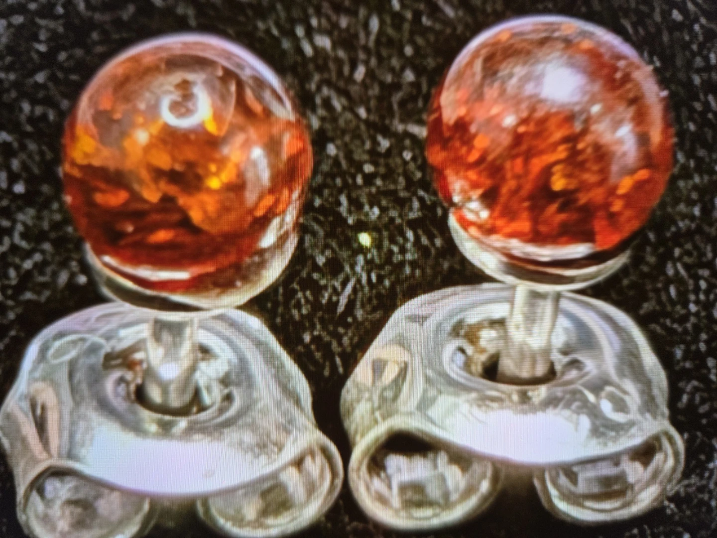 Amber Stud Earrings - photo 2