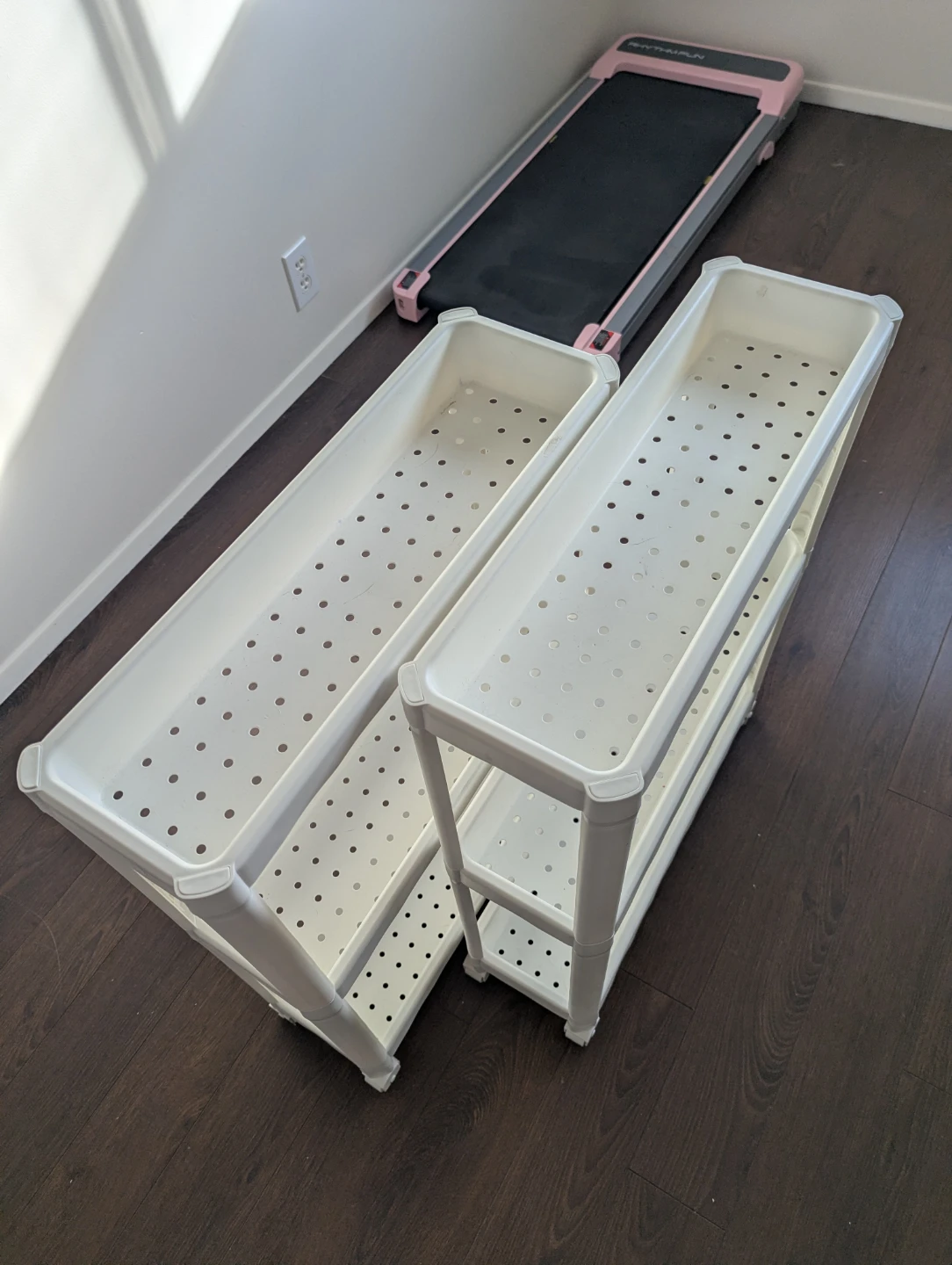 Two IKEA White Rolling Slim Storage Carts $20 for both - photo 2