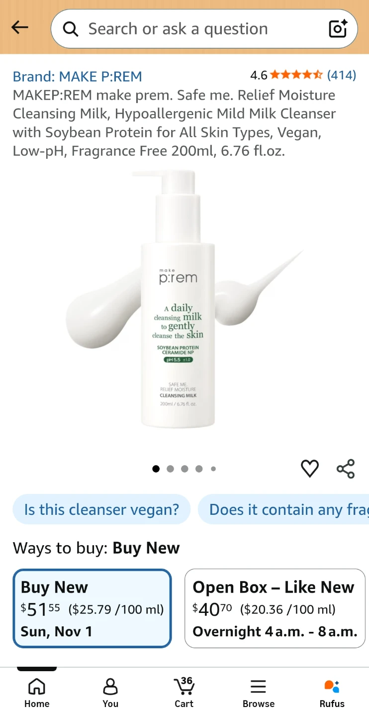 BNIB] make p:rem Cleansing Milk / Cleanser (Jumbo 500ml) - photo 5