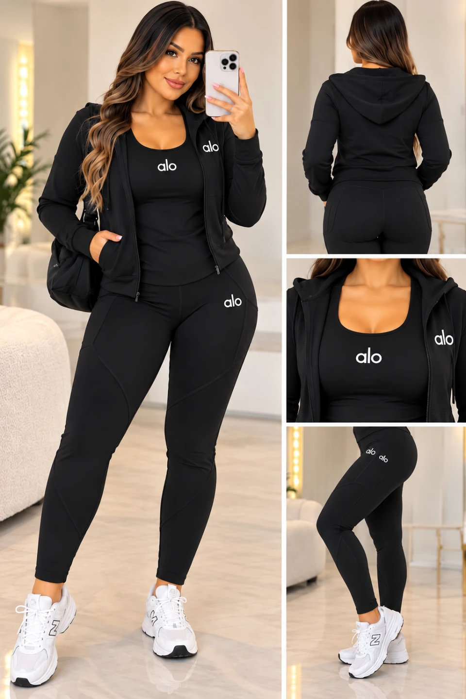 Alo Yoga Black Matching Set