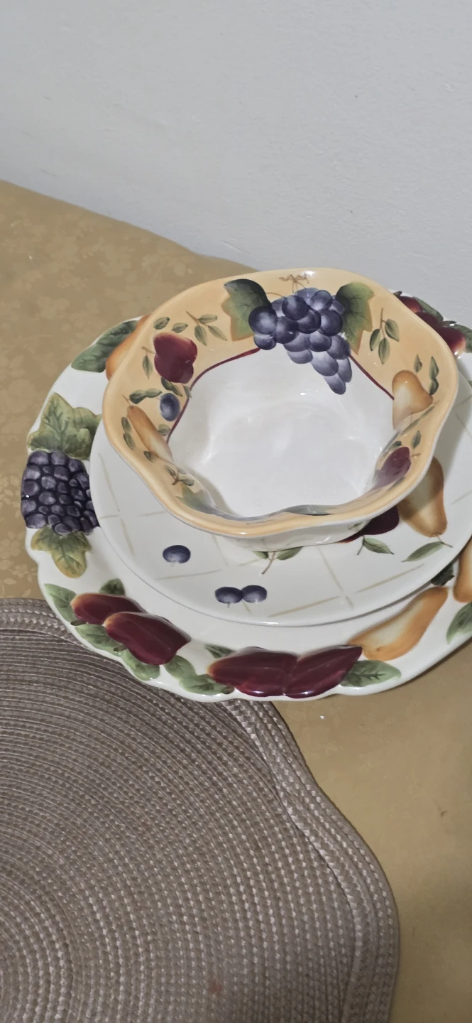 Home Interiors Sonoma Villa Fruit Plate and Bowl Set - photo 2