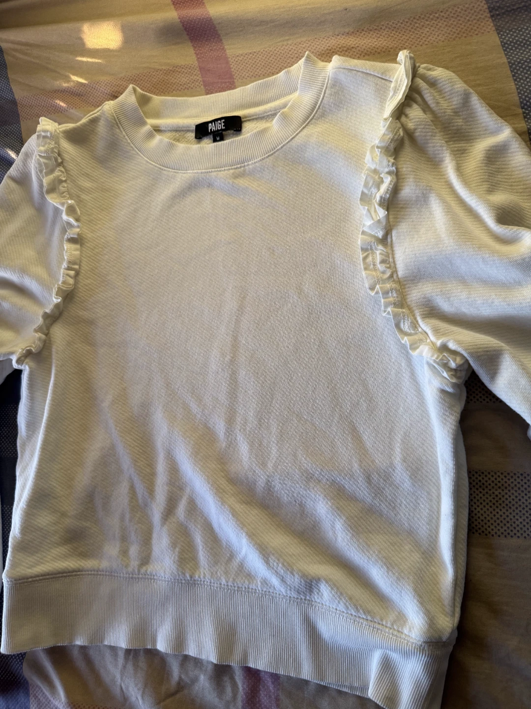 PAIGE White Ruffle Sweatshirt - photo 3