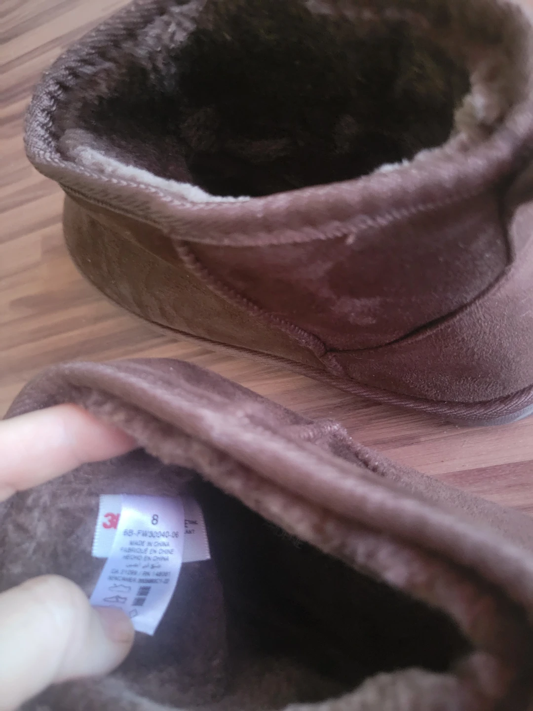 Brown Faux Fur Lined Ankle Boots Size 8 - photo 3