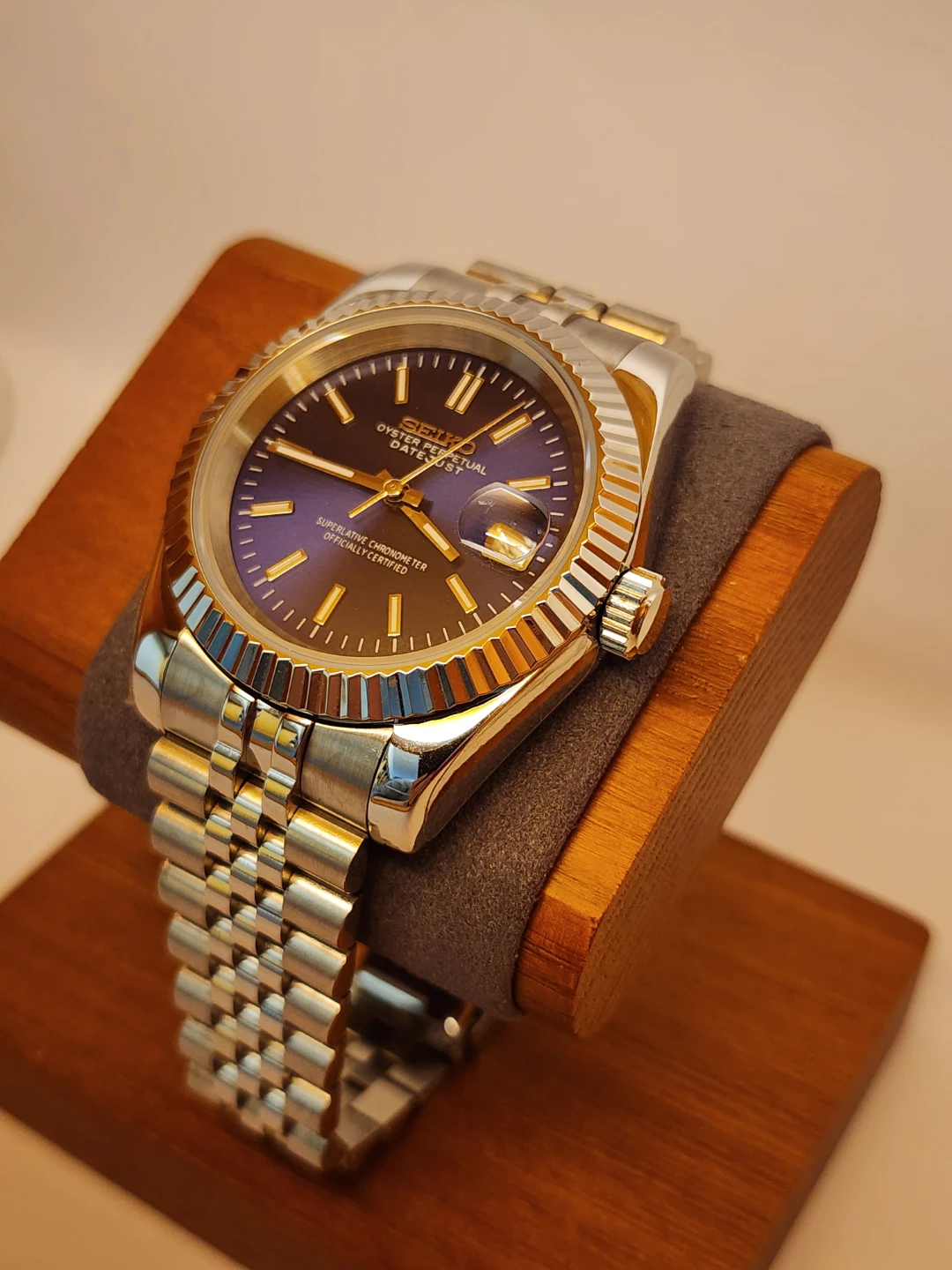 Seiko - Custom Datejust Watch NH35 Automatic Movement - photo 4
