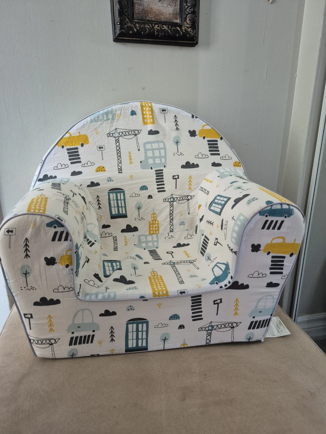 Foam  baby Kids Chair with City Print