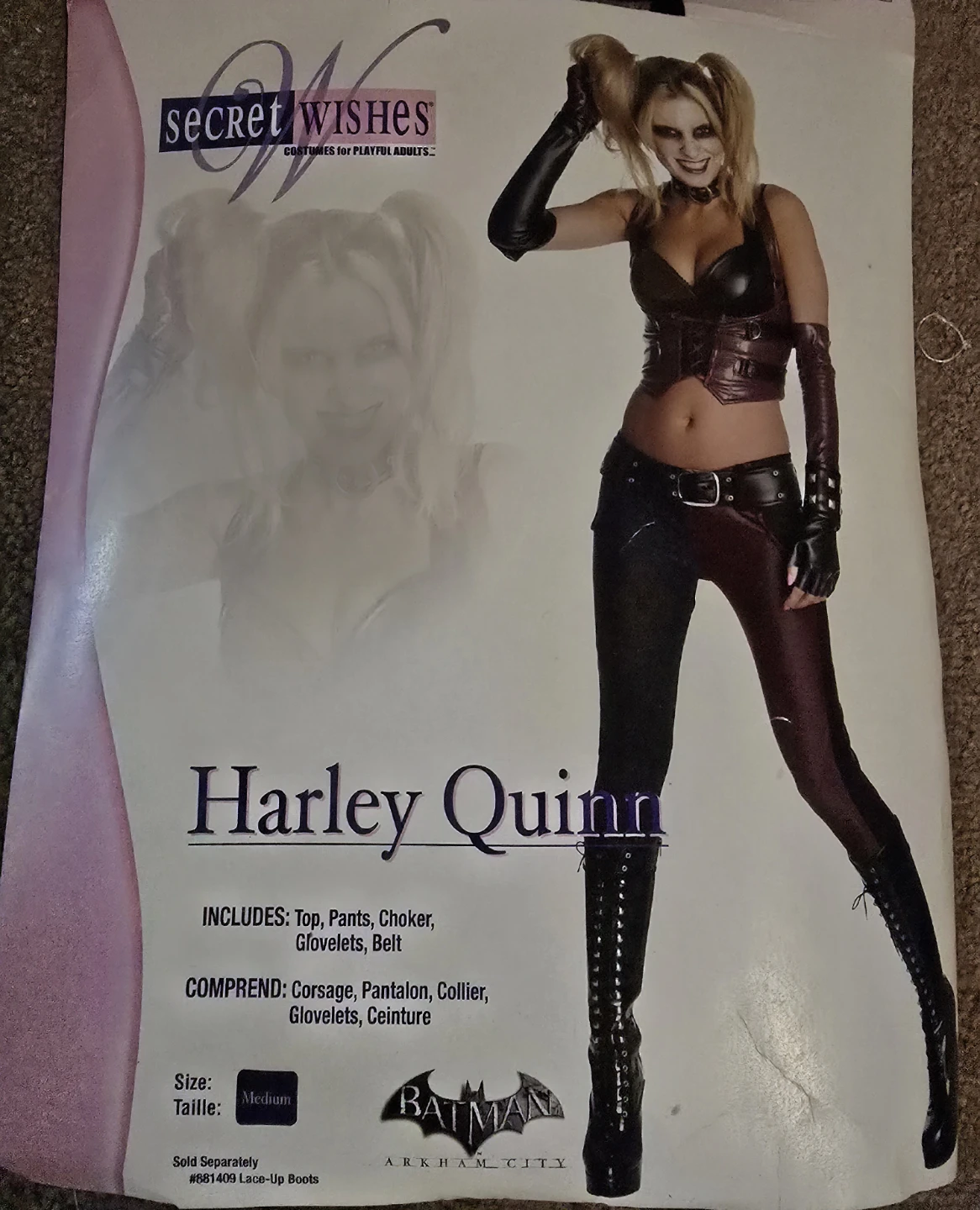 Arkham Asylum Harley Quinn Costume - Medium