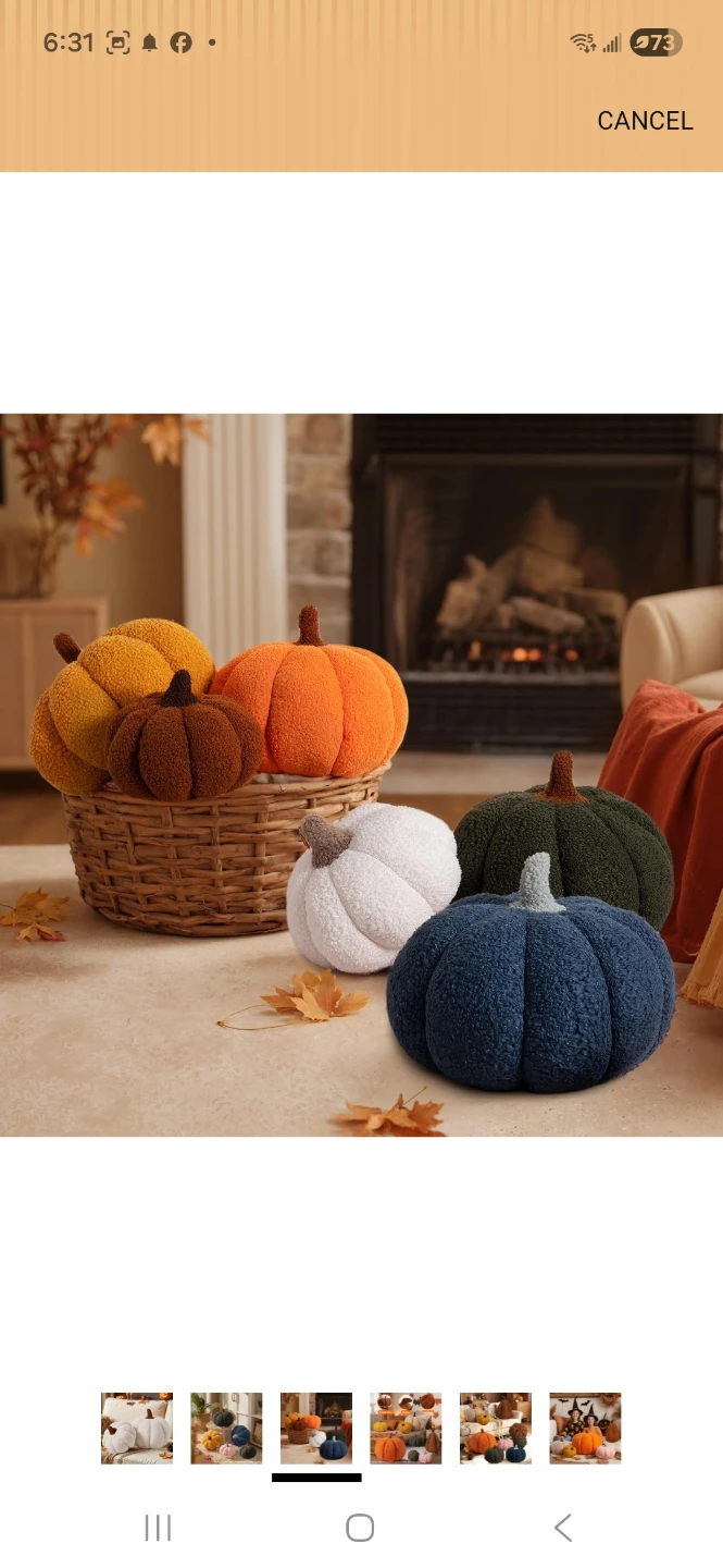 Sherpa Pumpkin Throw Pillow - White - photo 3