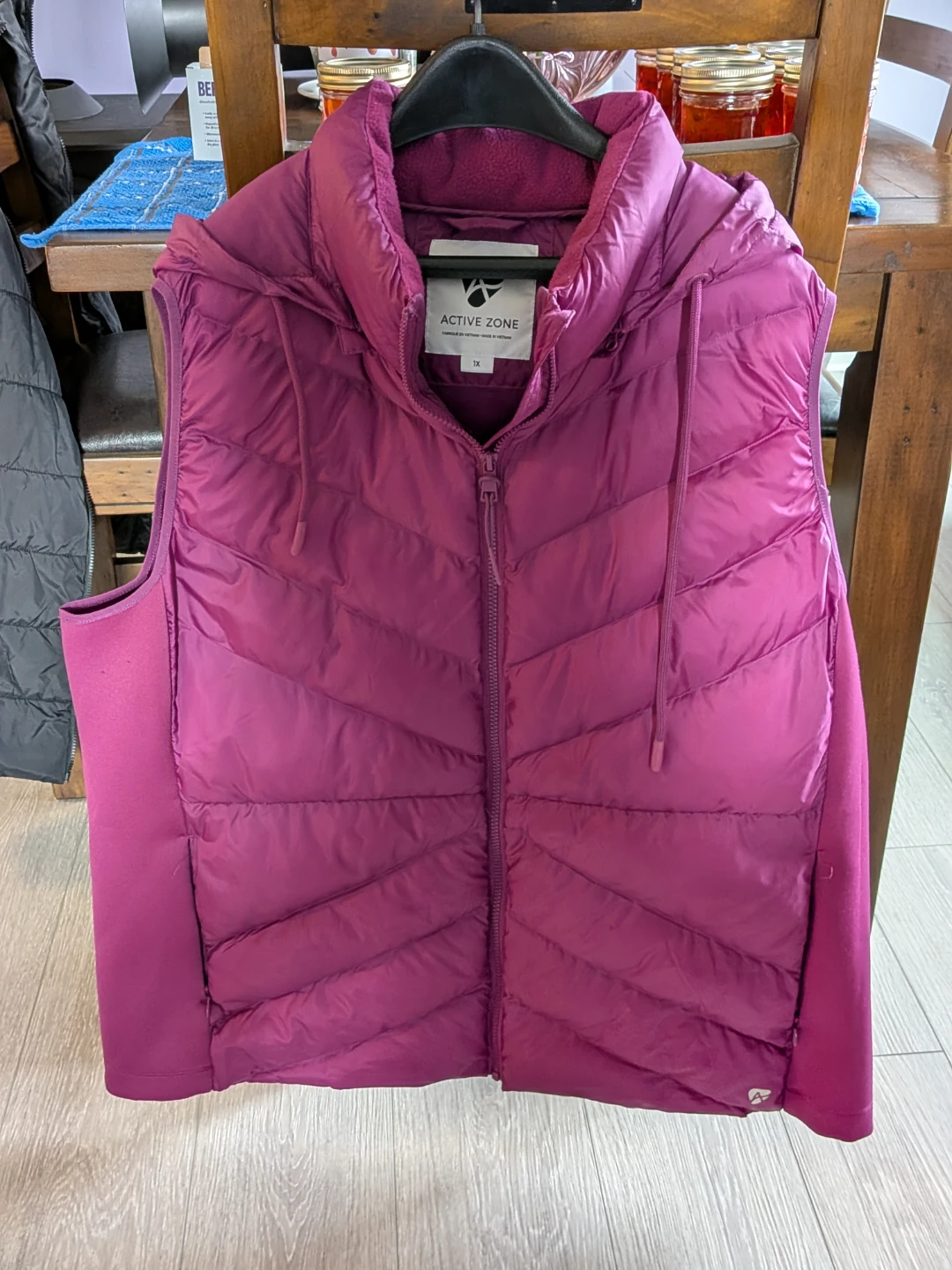 Active Zone Purple Hooded Vest