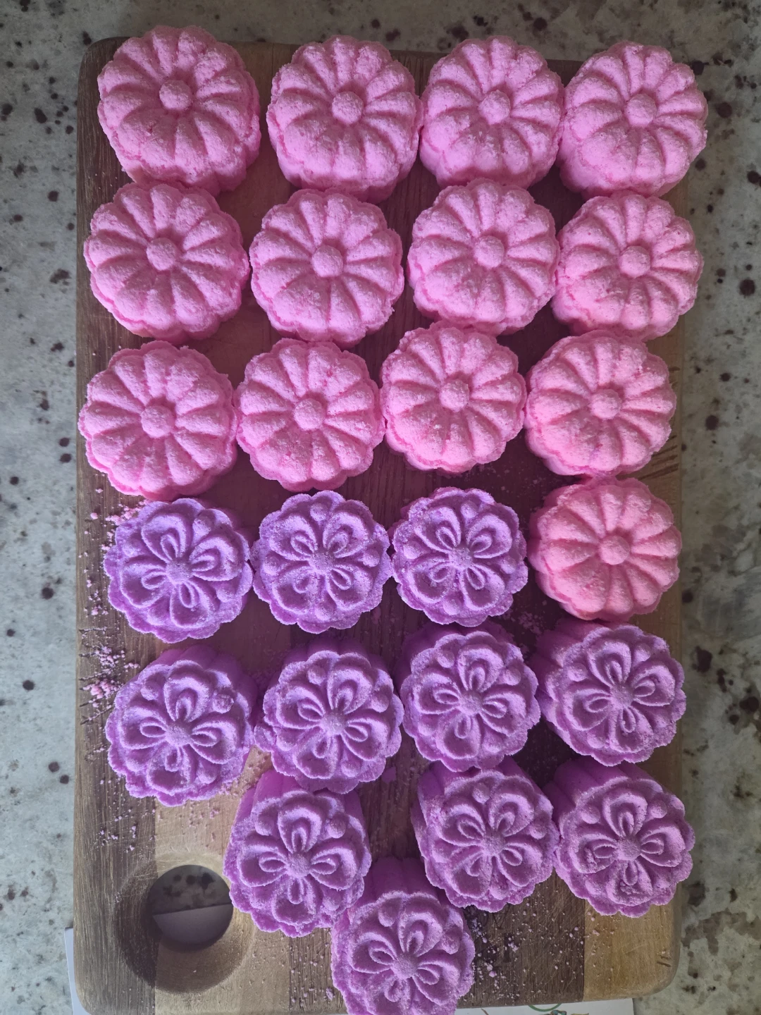 Flower-Shaped Bath Bombs