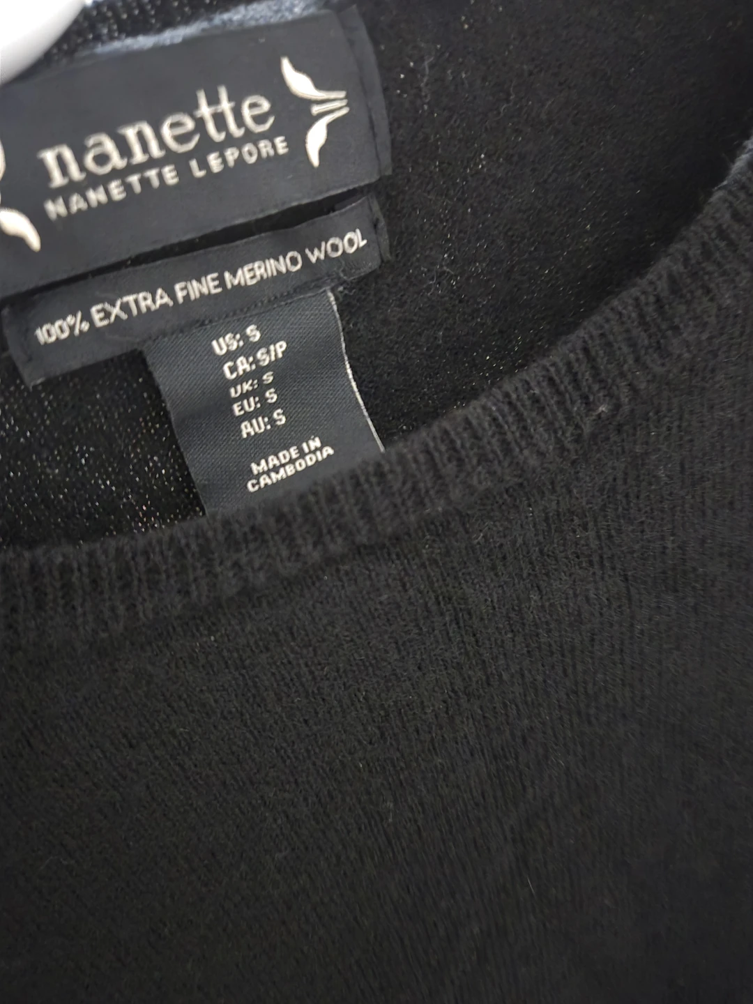Nanette Lepore Black Merino Wool Sweater(Small) - photo 3