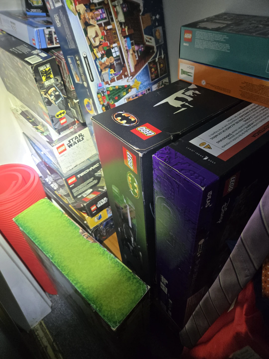 Legos and  toy collectibles.