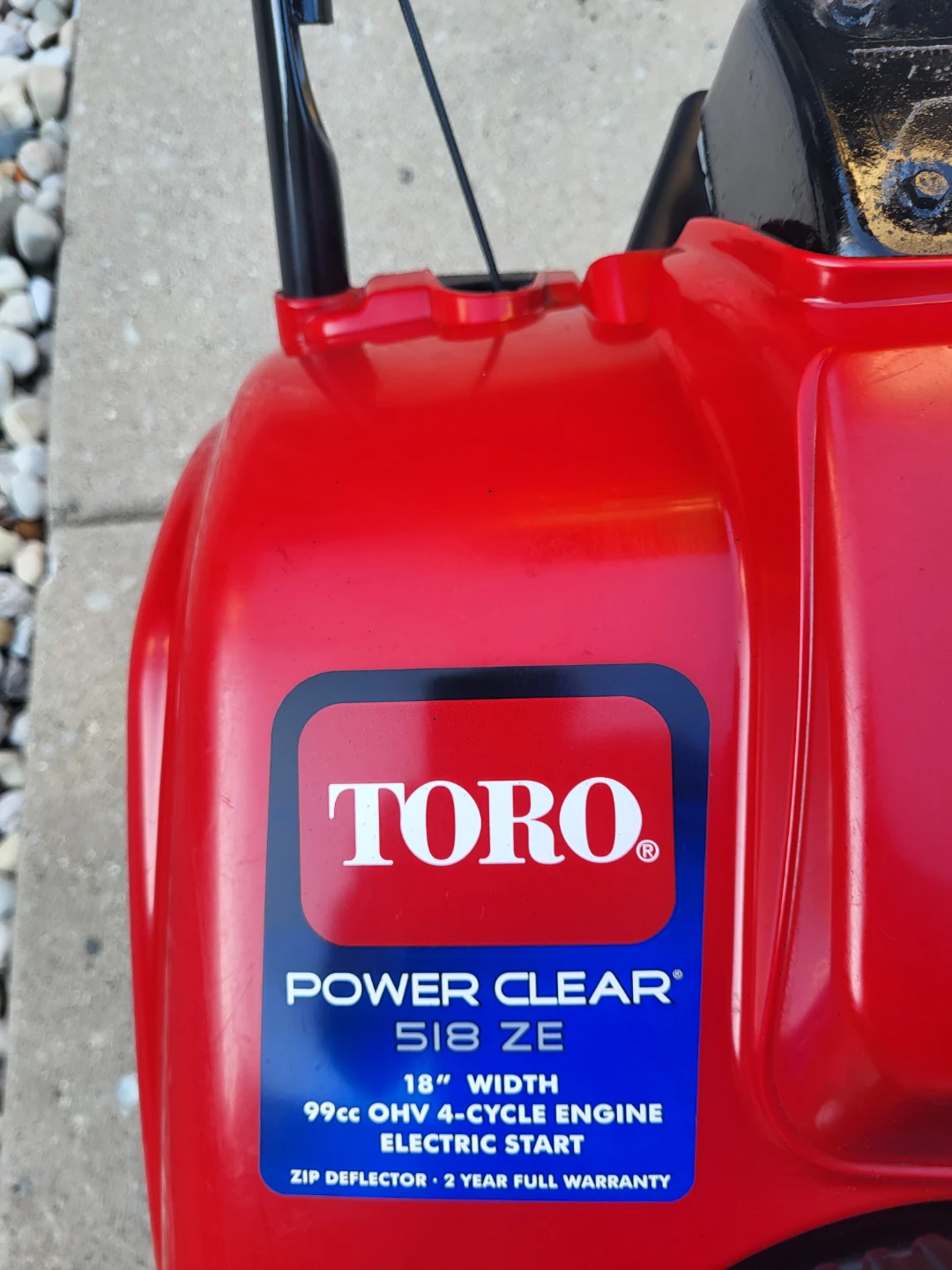 Toro Power Clear 518 ZE Snow Blower - photo 2