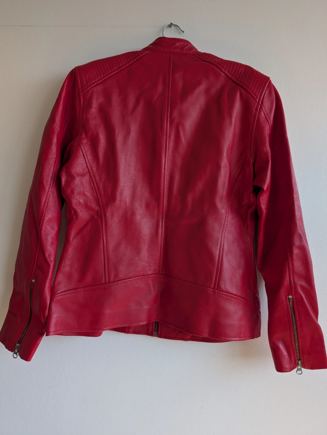 Mozri Red Genuine Leather Jacket women - photo 3