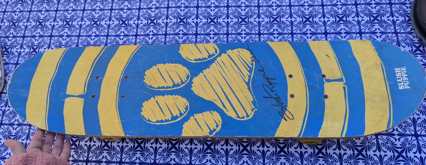 Slush Puppie branded skateboard