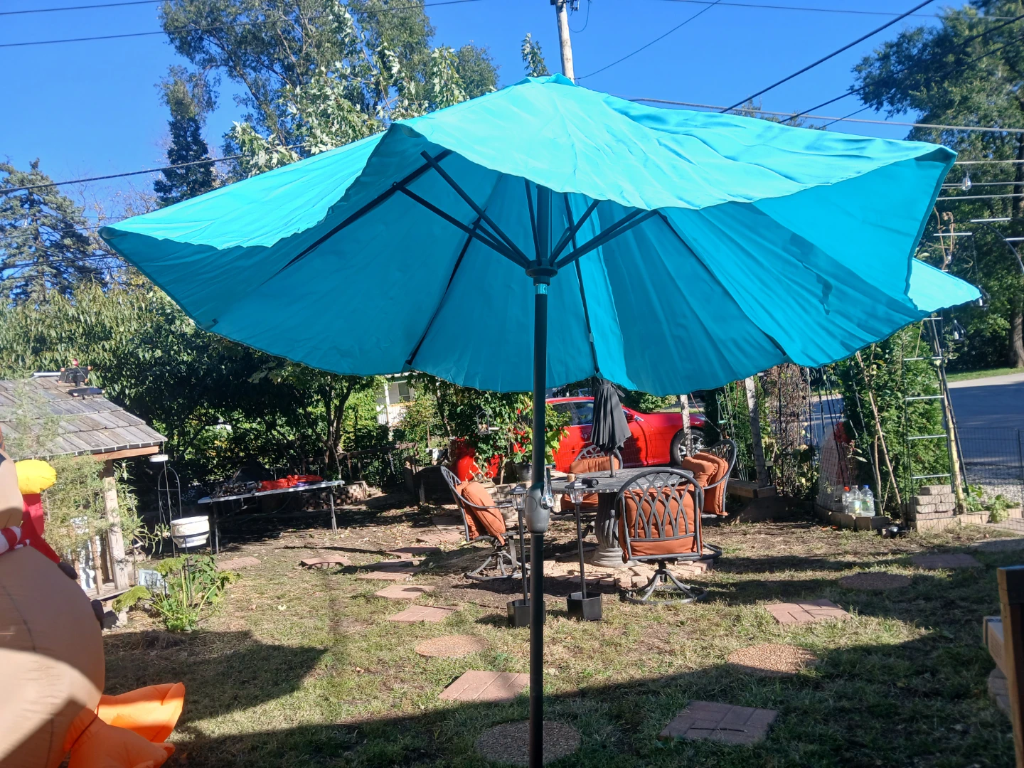 Turquoise Outdoor Patio Umbrella - photo 4