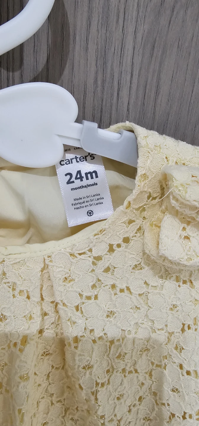 Carter's Yellow Lace Dress 24m - photo 2