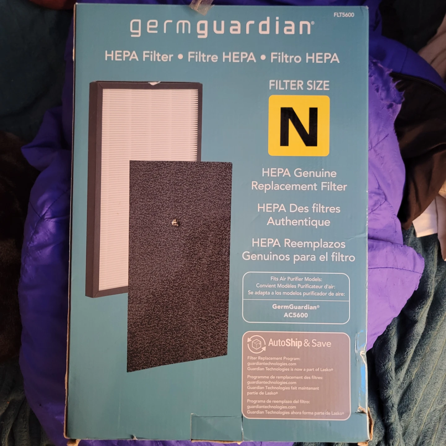 Germ Guardian size N Hepa filter