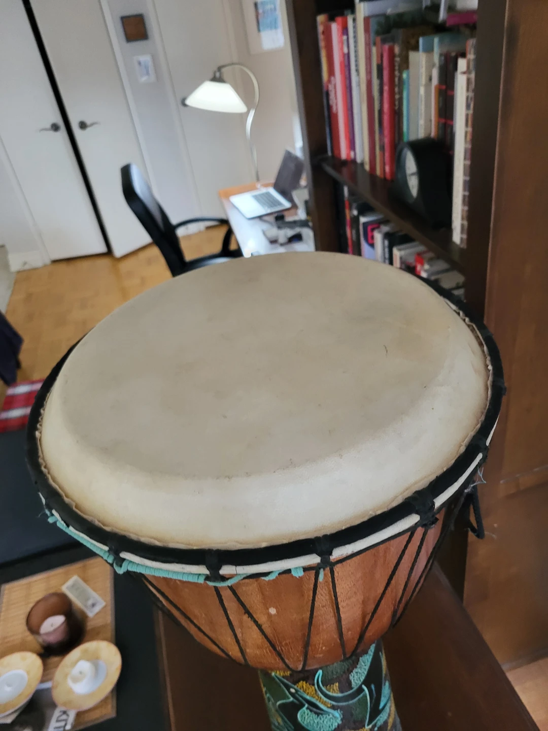 Aboriginal Art Djembe Drum