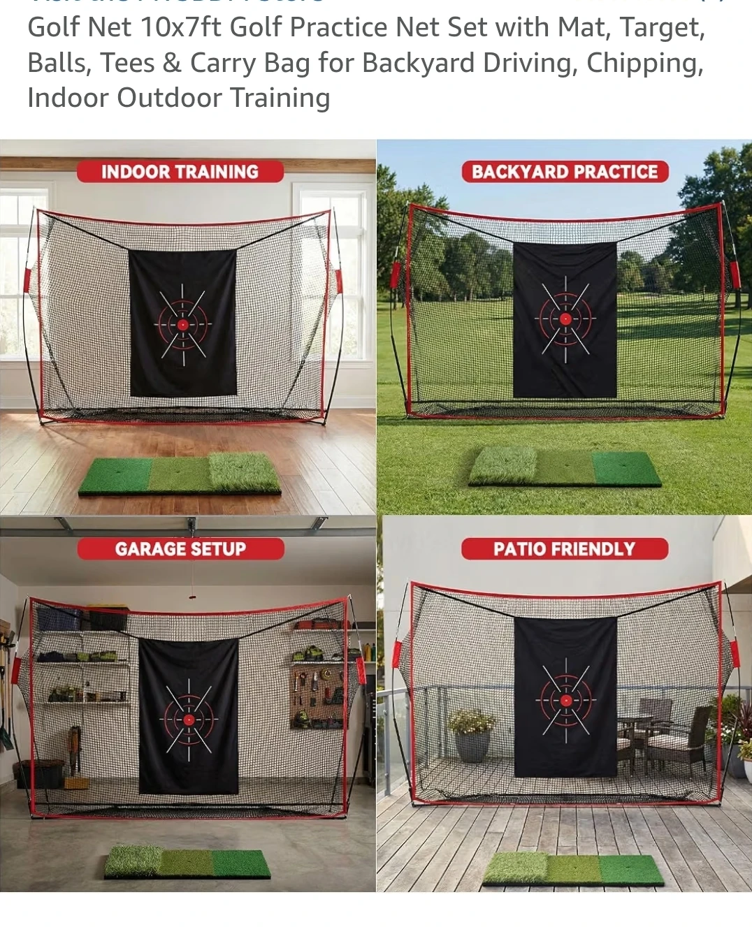 AGVRZGO 10x7ft Golf Practice Net Set - photo 2