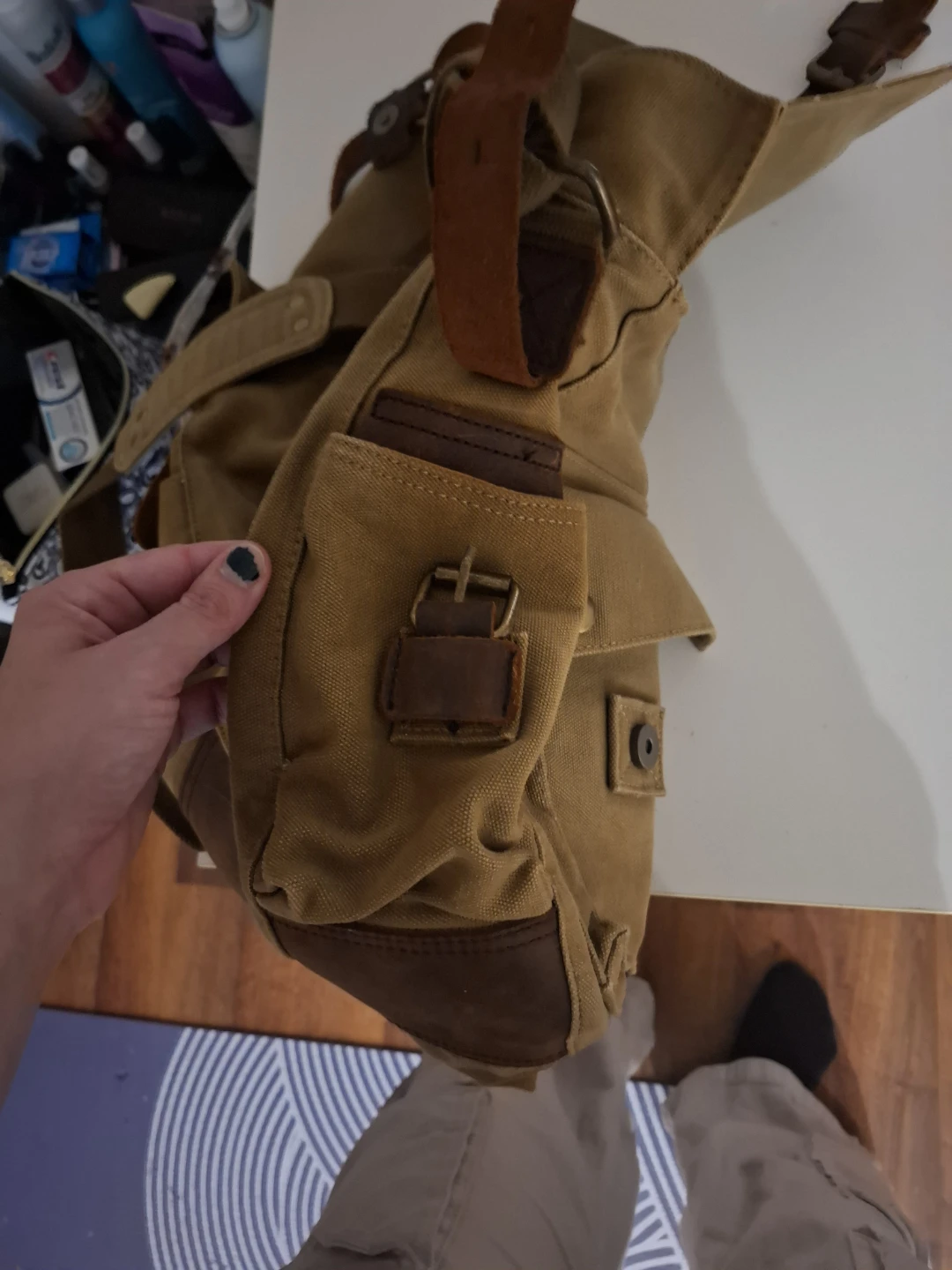 S.C. Cotton Canvas Messenger Bag - photo 4