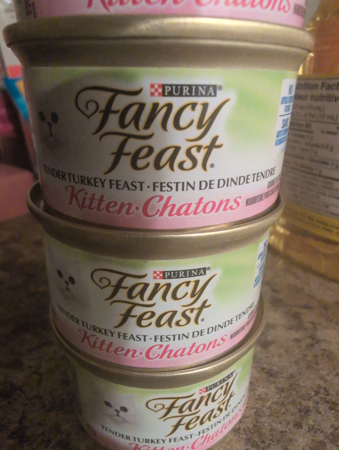 4 Cans of Kitten Fancy Feast - Turkey