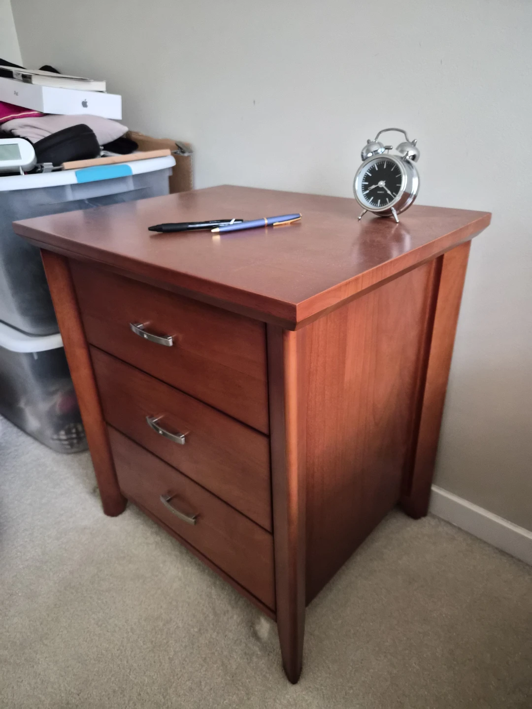 Three-Drawer Wooden Nightstand - photo 3