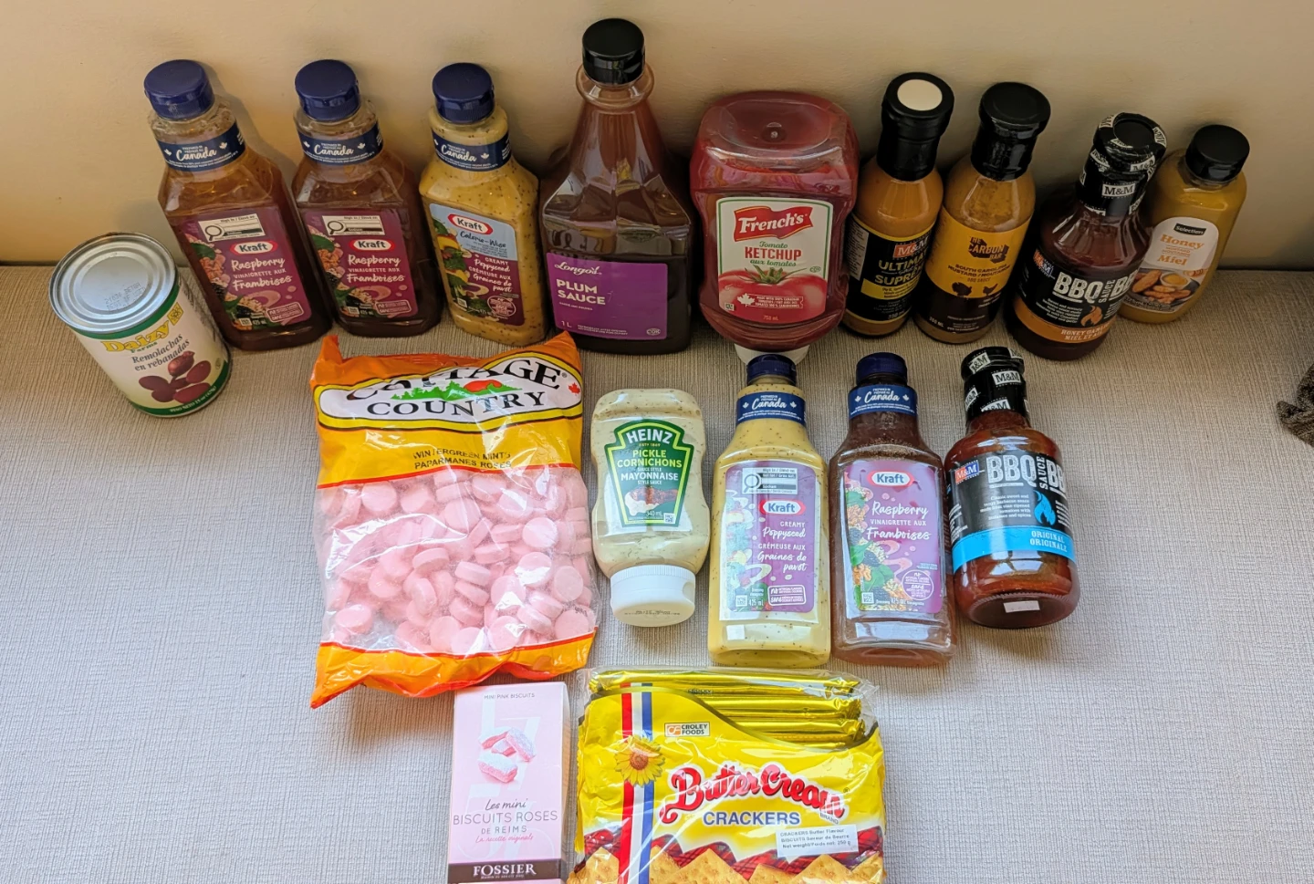 Sealed Assorted Condiments and Pantry Items