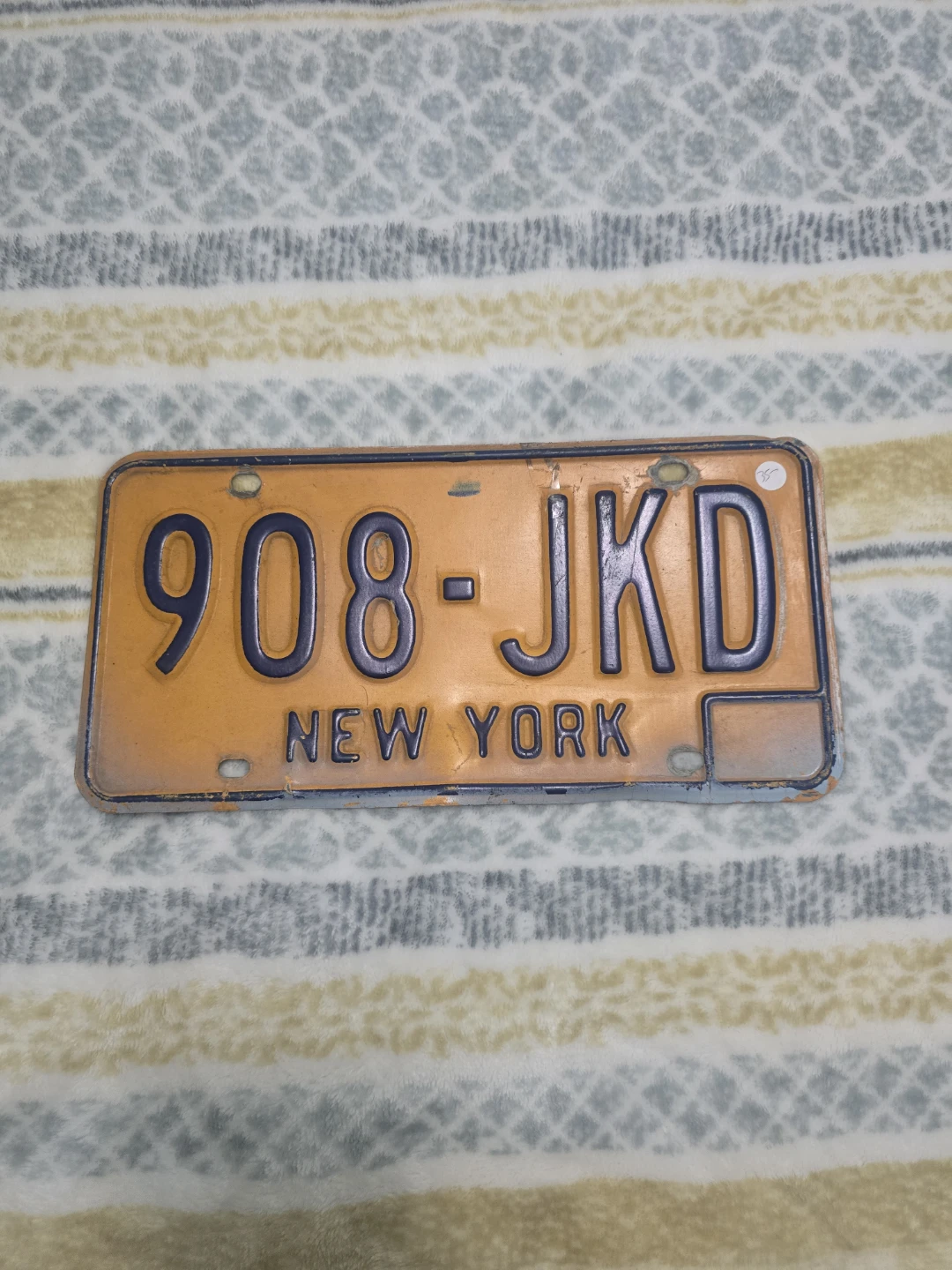 Vintage New York License Plate