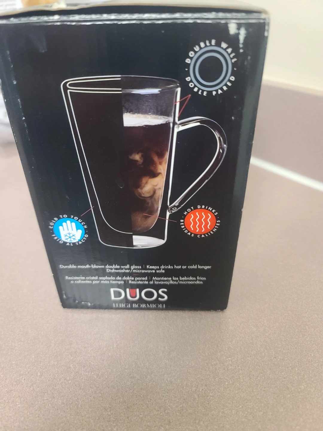 Luigi Bormioli Duos Double Wall Glass Mugs (Set of 2) - photo 2
