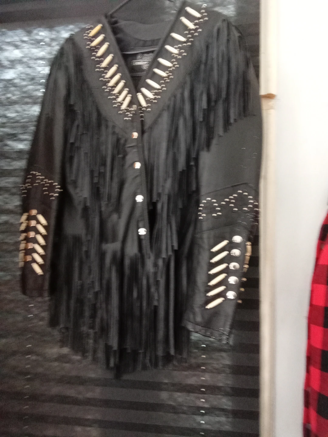 Black leather jacket