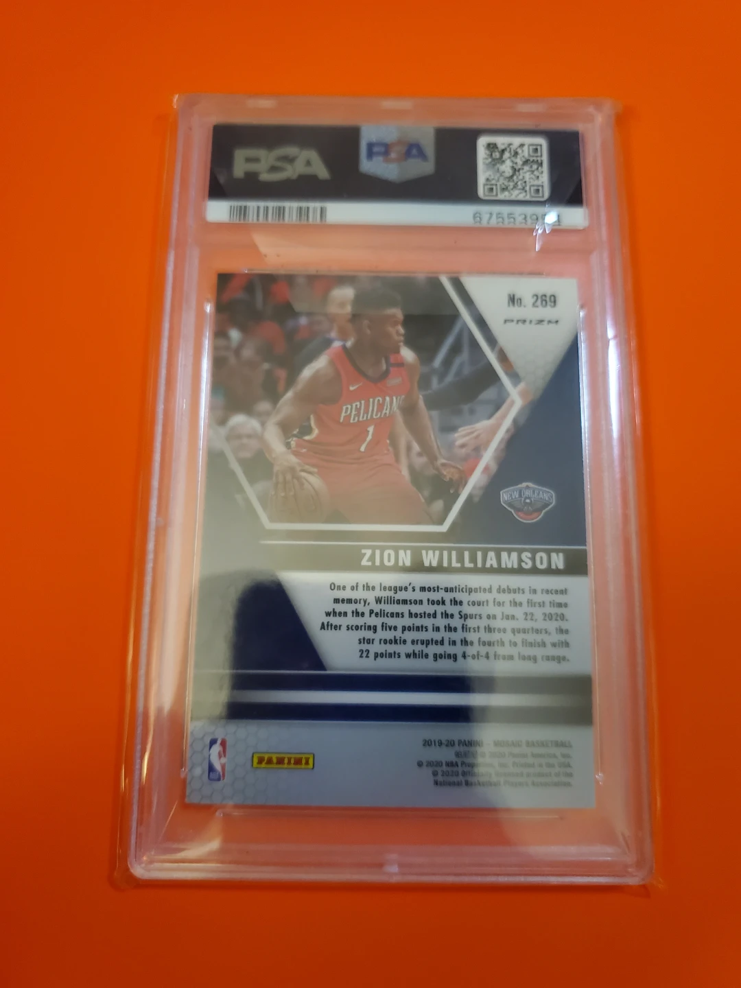 PSA 10 Zion Williamson rookie gem mint - photo 3