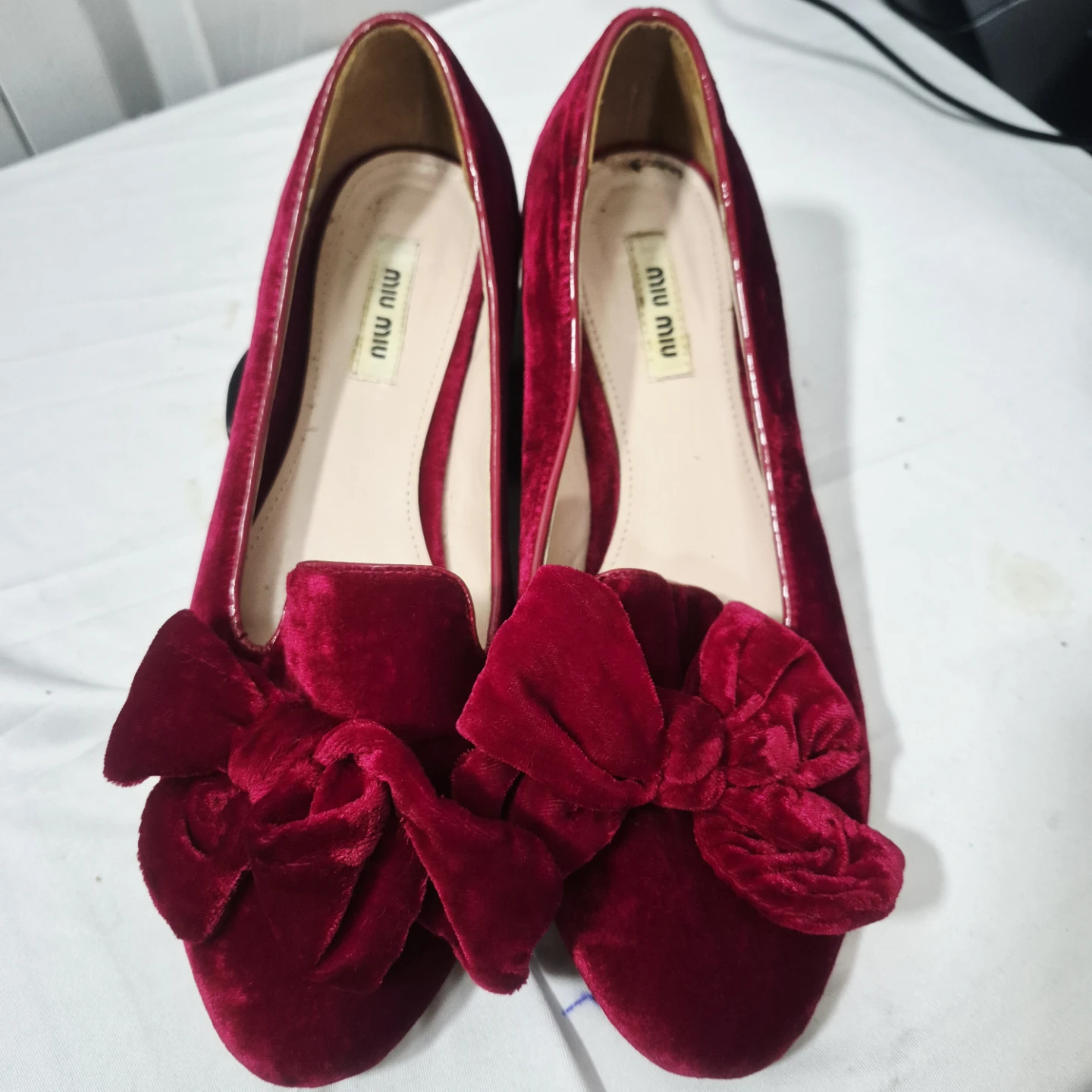 Miu Miu Velvet Bow Flats - photo 3