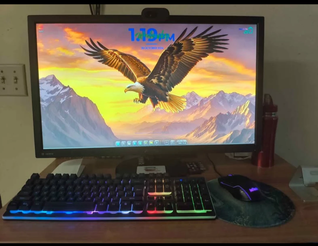 Monitor 27"  ASUS 1080p,  keyboard and mouse RGB