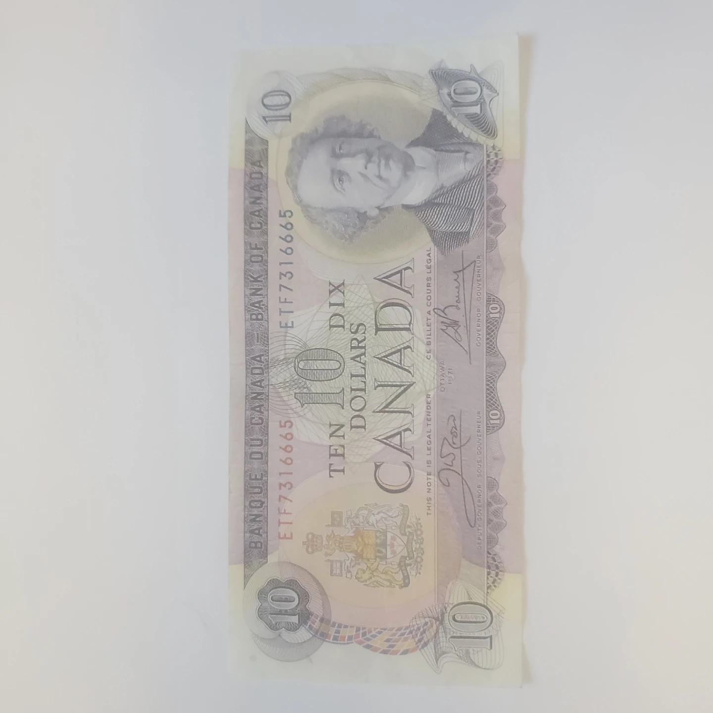 1971 Canadian 10 Dollar Bank Note
