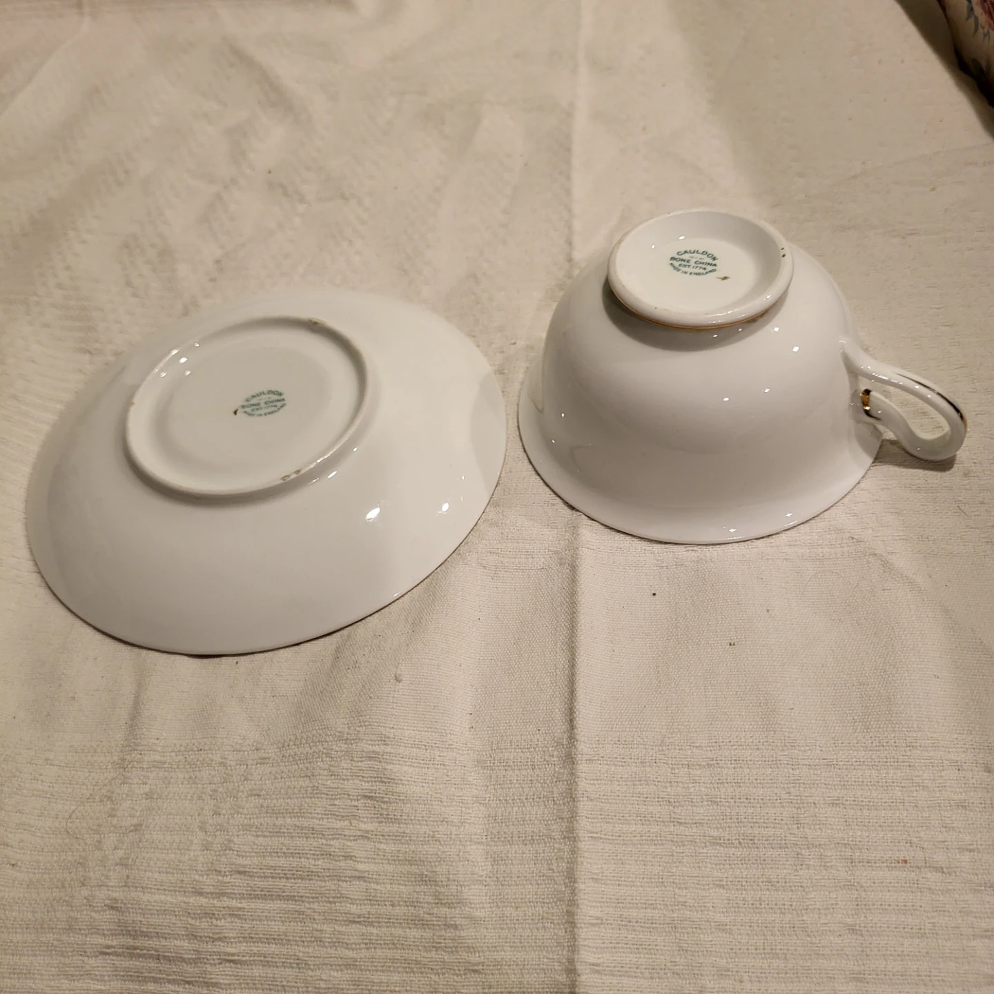 Cauldon Bone China Tea Cup and Saucer Set - photo 3