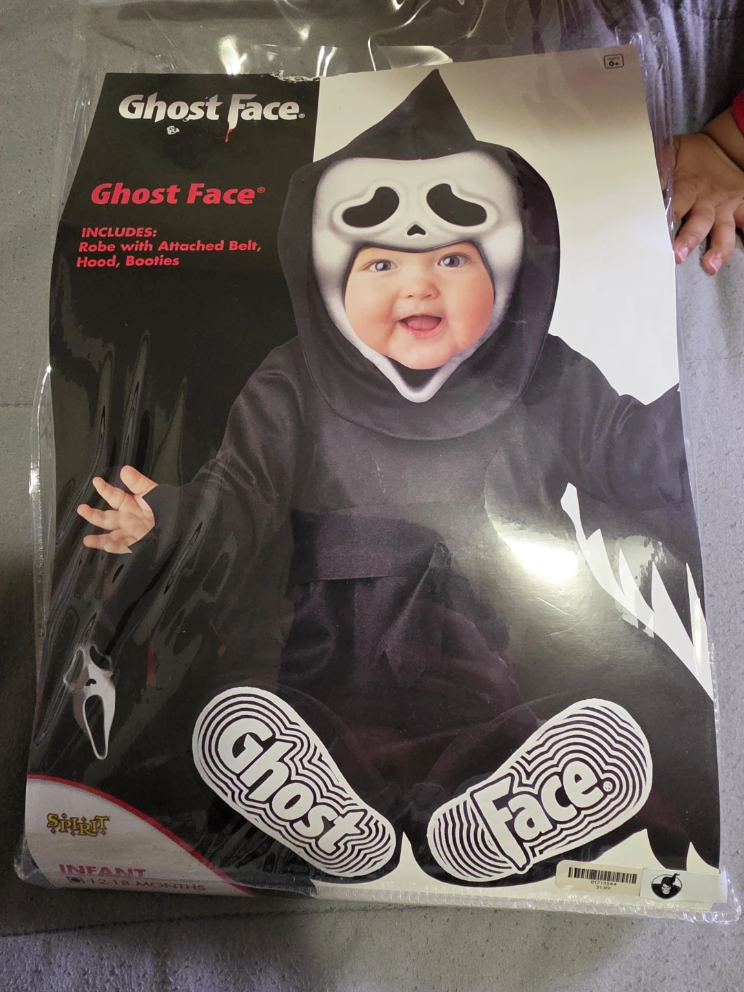 Infant Ghost Face Costume 12-18 Months - photo 2