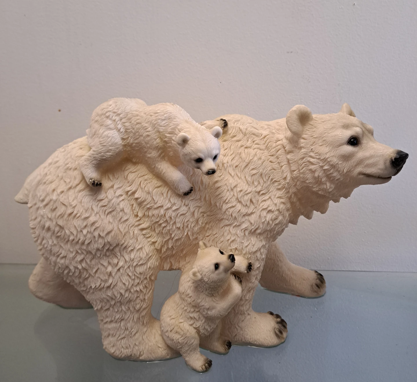 Polar Bear Figurine with Cubs