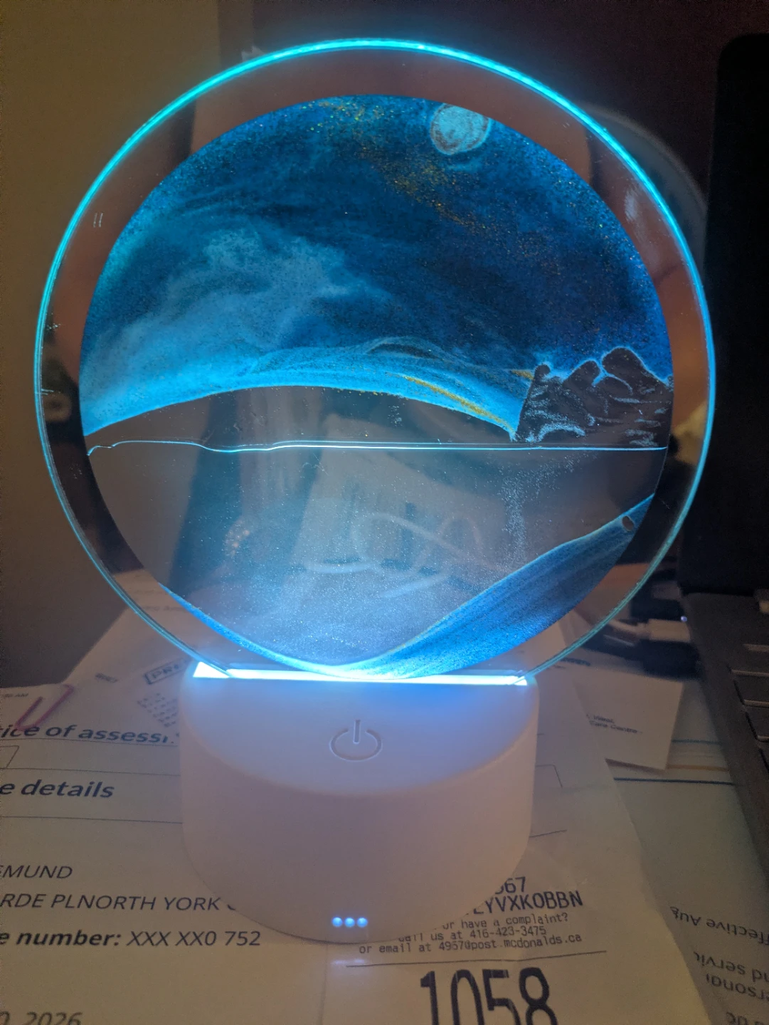 Interstellar 3D Flowing Sand Painting Desk Lamp - photo 2