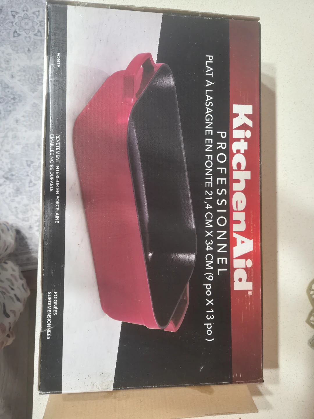 KitchenAid Cast Iron Lasagna Pan Red