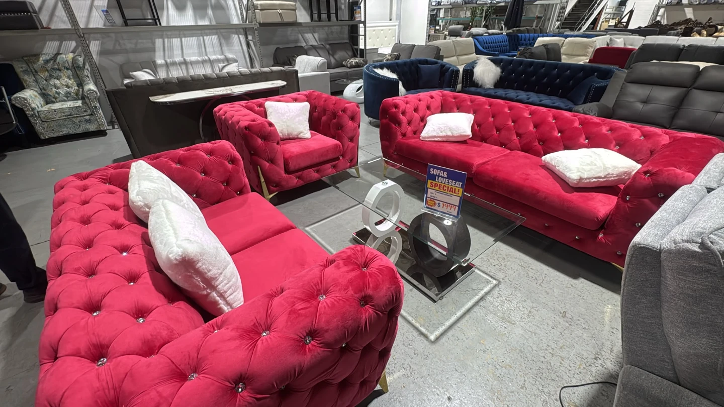 Velvet Sofa and Loveseat Set - photo 3