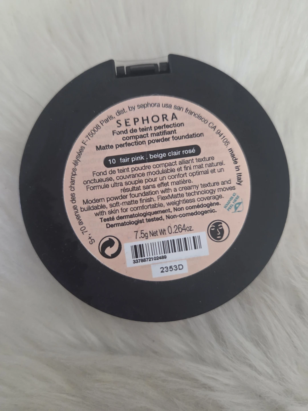 NEW Sephora Matte Perfection Powder Foundation - 10 Fair Pink - photo 2