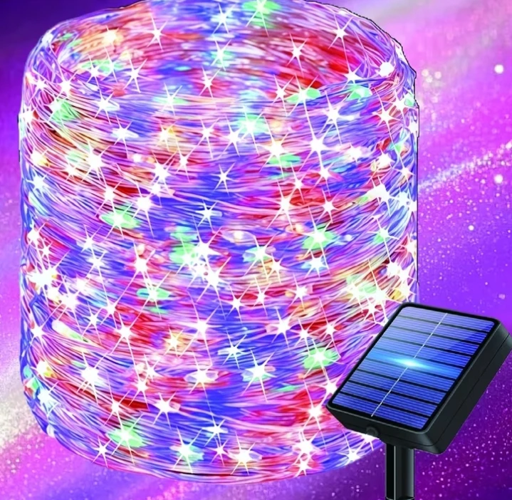 (BRAND NEW) Xmas Solar Powered LED String Lights - Multicolour