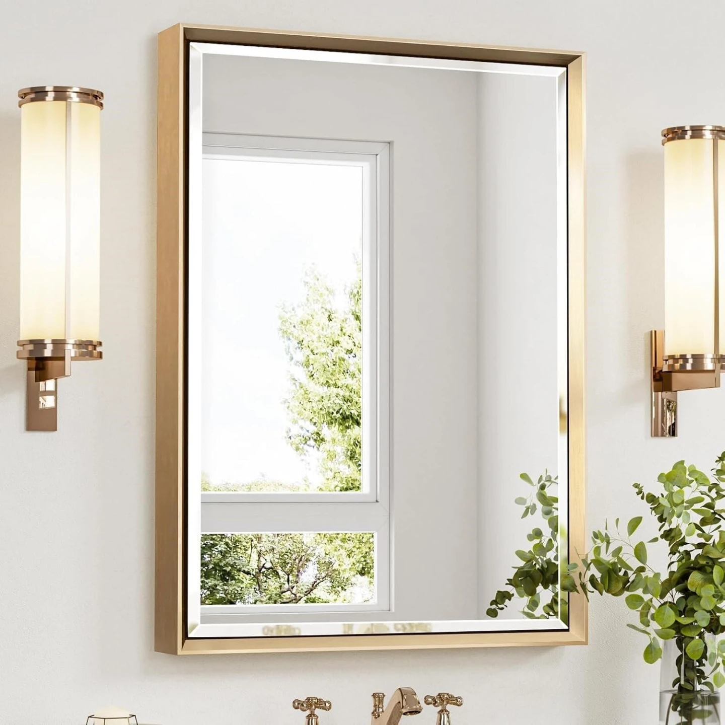 Gold Framed Bathroom Mirror