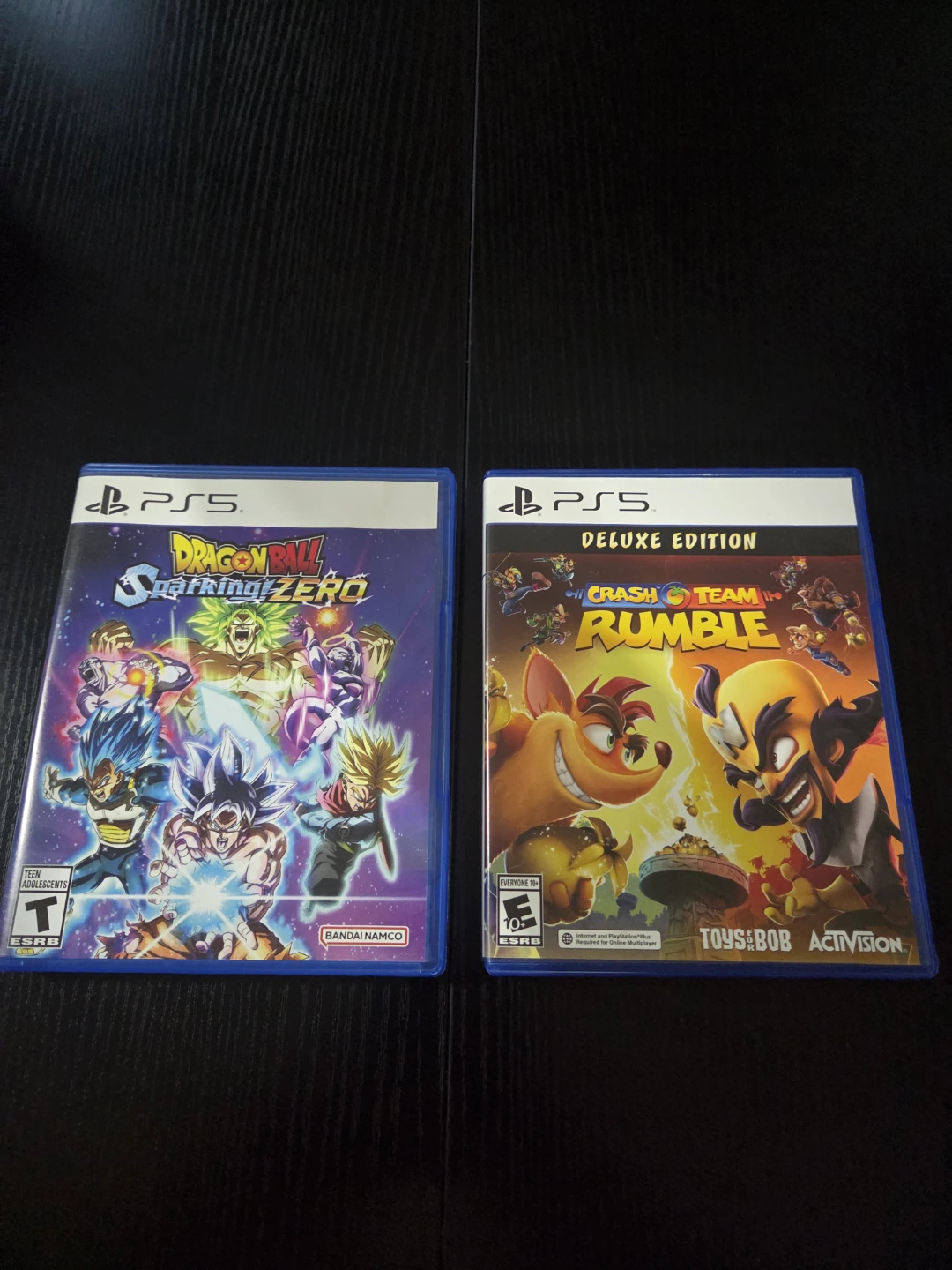 PS5 Dragon Ball Sparking Zero and Crash Team Rumble Games