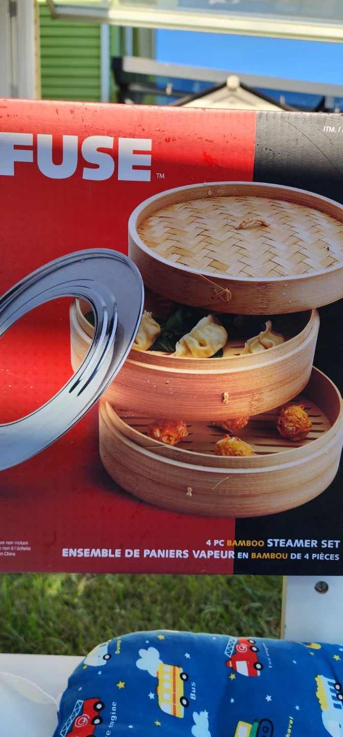 INFUSE 4-Piece Bamboo Steamer Set